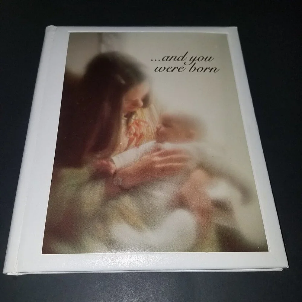 VTG Baby Book Album And You Were Born American Greetings White NEVER USED
